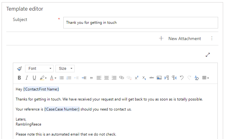 Email Template in Dev environment